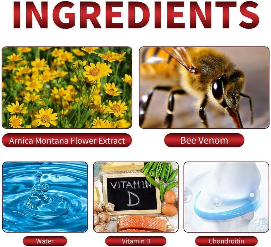 Todahof Bee Venom Pain Relief & Bone Healing Cream - 5 Pack Natural Pain Relief Salve