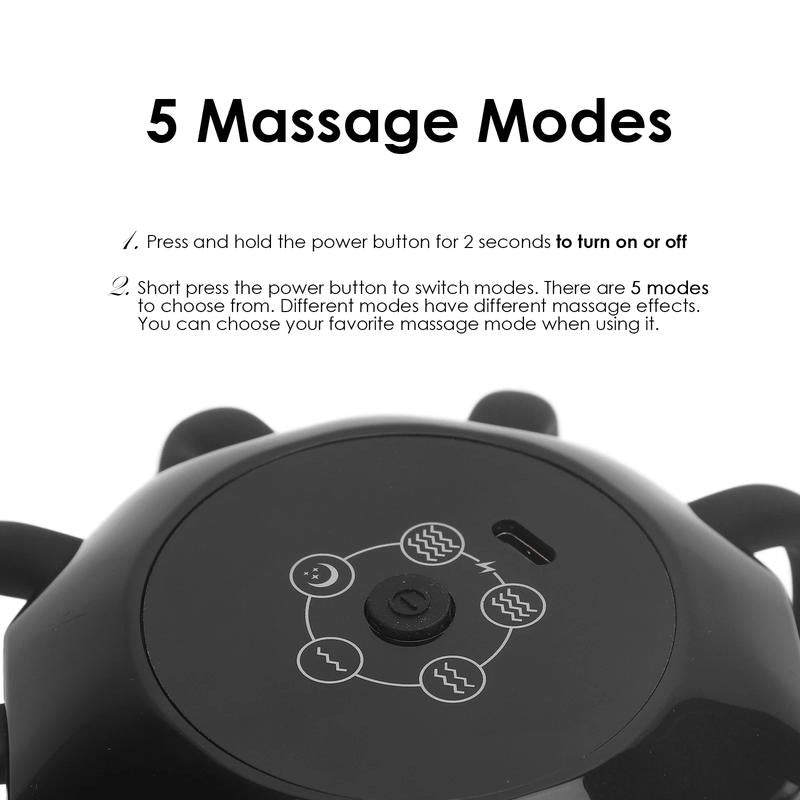 Revitalize Your Relaxation: Rechargeable Electric Head Massager with 5 Adjustable Modes – Perfect for Home & Office!