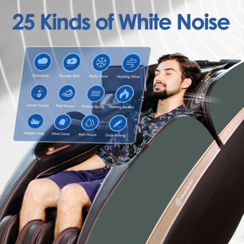 Elevate Your Comfort: Real Relax AI Massage Chair PS6500 - Zero Gravity Heated Massage Recliner with Bluetooth Audio for Ultimate Relaxation