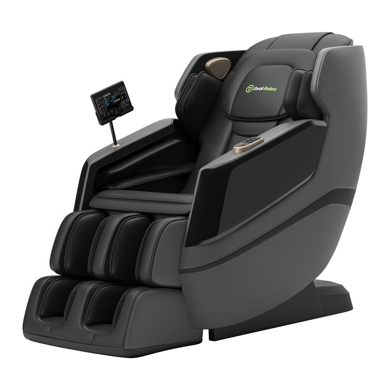 Experience Ultimate Relaxation: Real Relax Favor-27 SL Track Full Body Zero Gravity Shiatsu Massage Chair with Voice Control & Heating