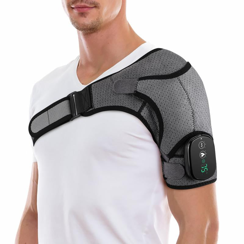 Ultimate Heating Vibration Massage Shoulder Pad - 3-Speed Heating & Vibrating Relief, Portable & USB Rechargeable, Perfect Gift for Parents!