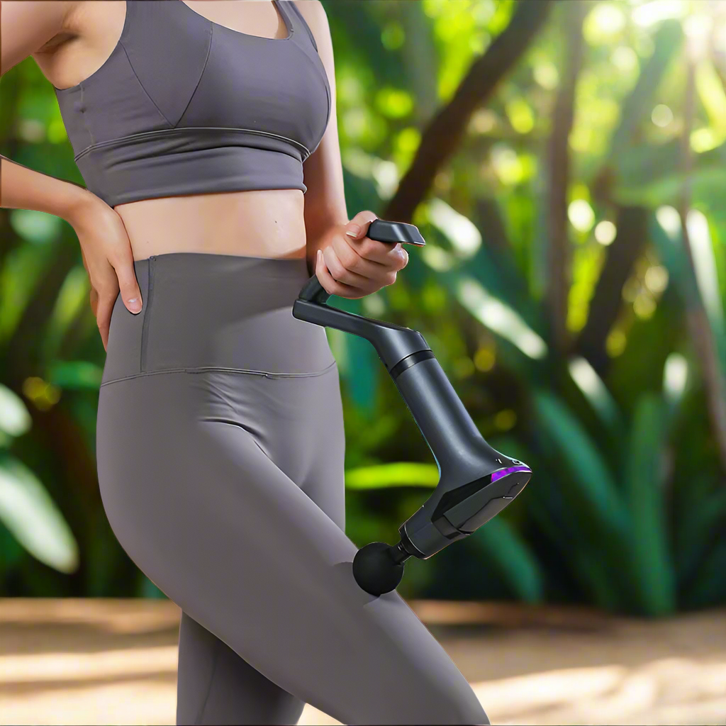 RelaxxZen Massage Gun – Tiefe Muskelentspannung mit langem Griff für Ganzkörper-Relief