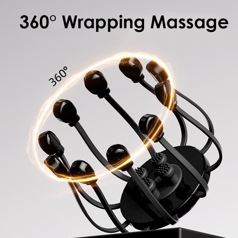Revitalize Your Relaxation: Rechargeable Electric Head Massager with 5 Adjustable Modes – Perfect for Home & Office!