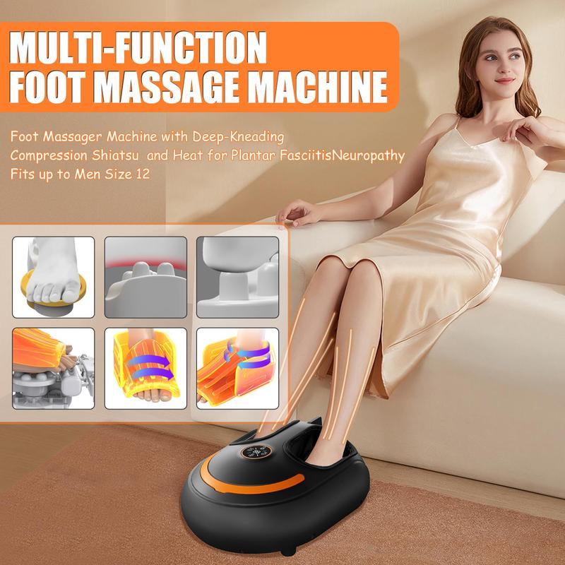 Revitalize Your Feet: Ultimate Foot Massager with Heat, Deep Kneading, and Air Compression - Perfect Gift for Wellness!