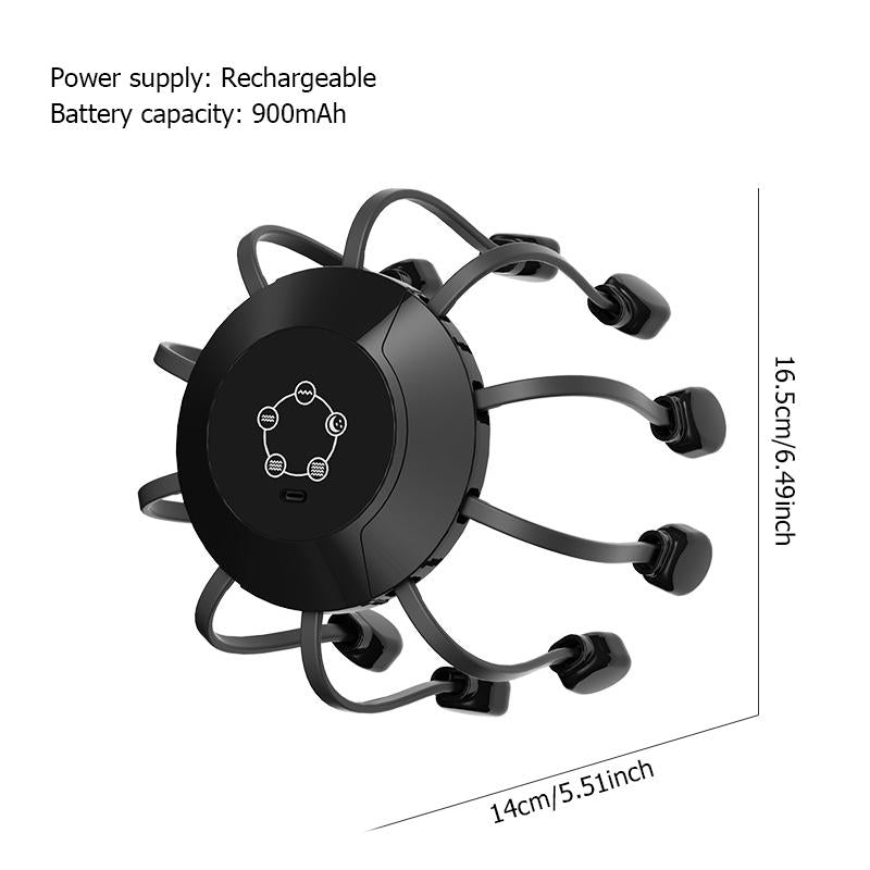 Revitalize Your Relaxation: Rechargeable Electric Head Massager with 5 Adjustable Modes – Perfect for Home & Office!