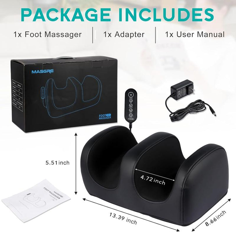 Ultimate Foot and Calf Massager with Heat - Deep Tissue Relief Machine, Perfect Gift for Mom & Dad!
