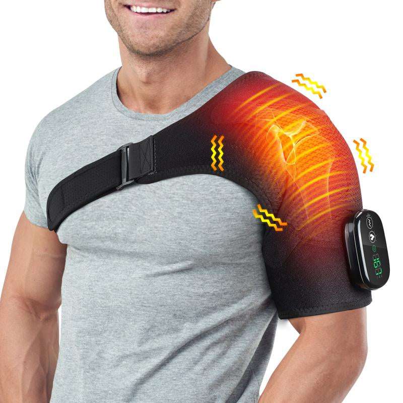 Ultimate Heating Vibration Massage Shoulder Pad - 3-Speed Heating & Vibrating Relief, Portable & USB Rechargeable, Perfect Gift for Parents!