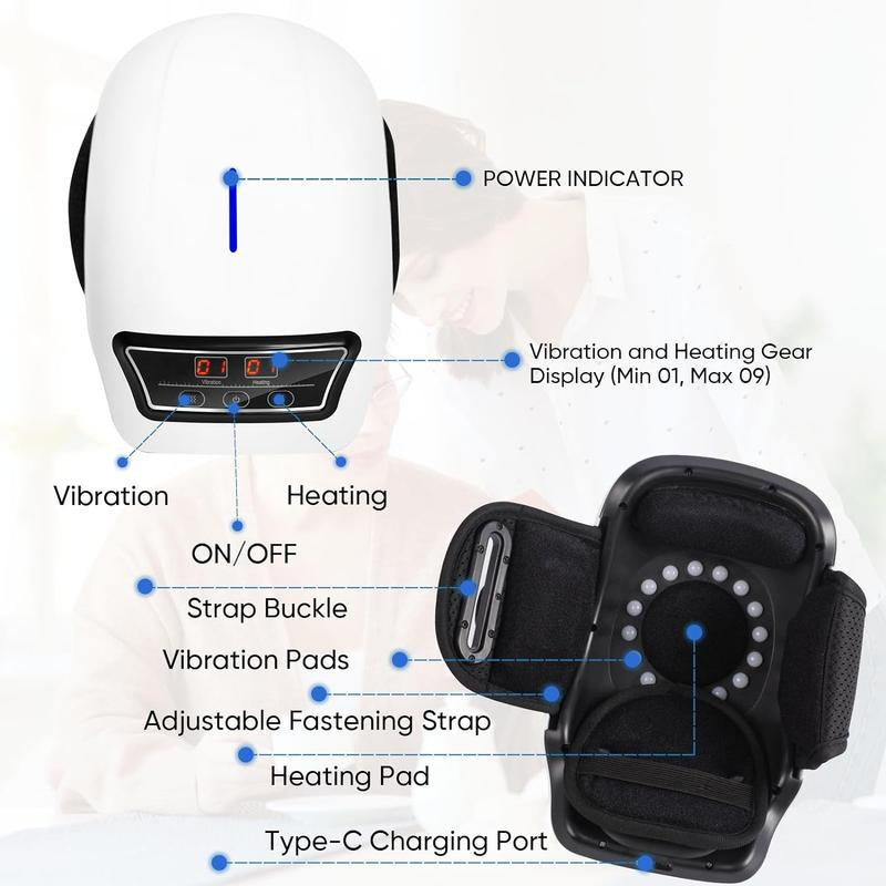 Ultimate Electric Heated Knee Massager for Muscle Relaxation - Versatile Knee Massage Tool for Men & Women