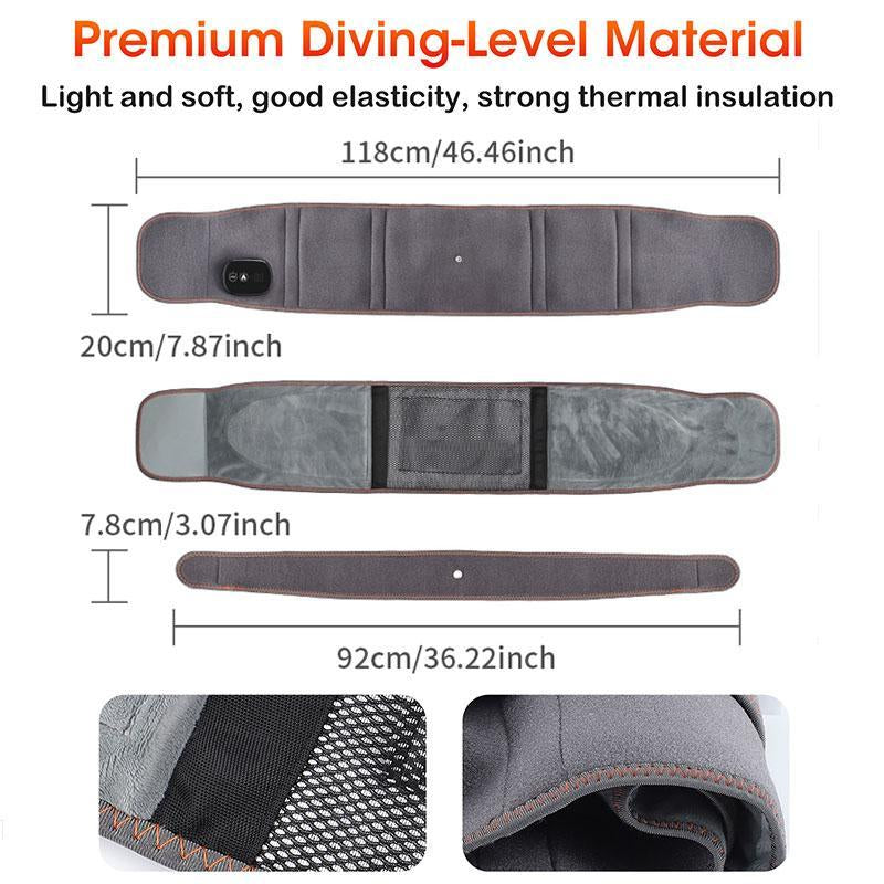Relax & Rejuvenate: Wireless Heating and Massage Belt with Adjustable Settings for Ultimate Comfort