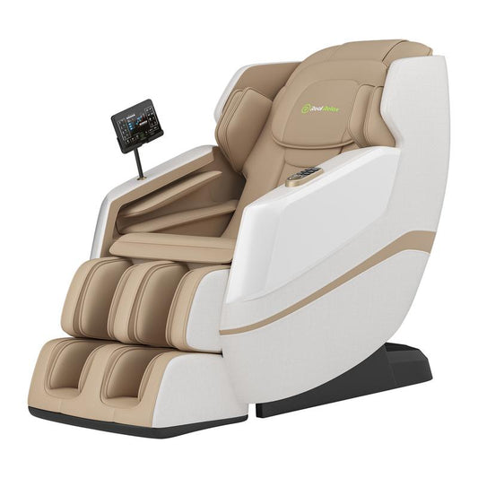 Experience Ultimate Relaxation: Real Relax Favor-27 SL Track Full Body Zero Gravity Shiatsu Massage Chair with Voice Control & Heating