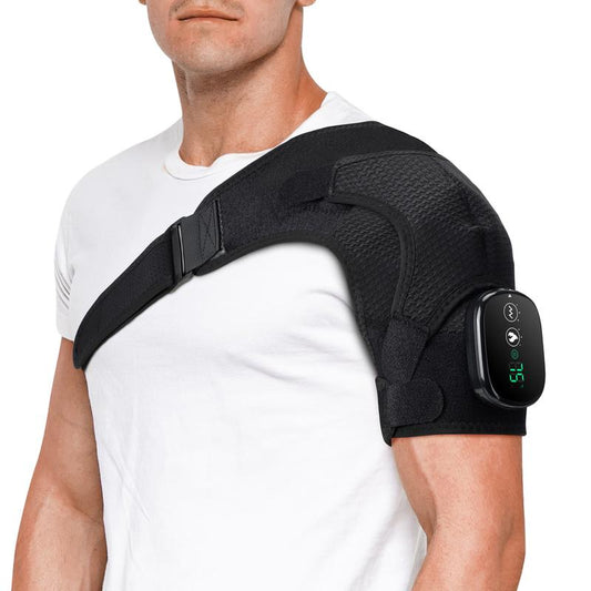 Ultimate Heating Vibration Massage Shoulder Pad - 3-Speed Heating & Vibrating Relief, Portable & USB Rechargeable, Perfect Gift for Parents!