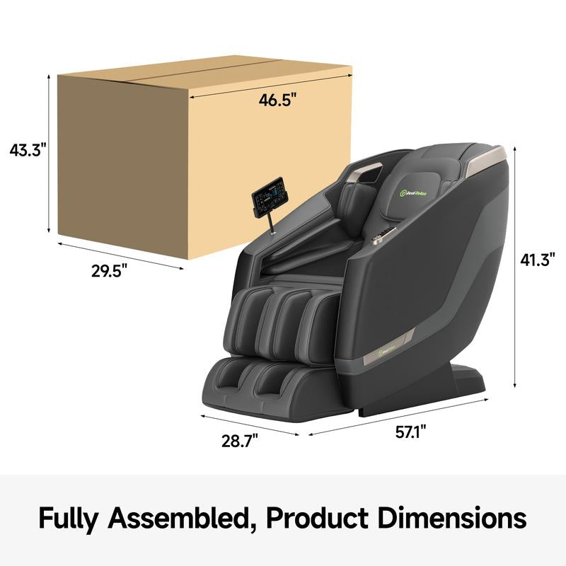 Experience Ultimate Relaxation: Real Relax 2024 Zero Gravity Full Body Shiatsu Massage Chair with Airbag Heating - Comfortable Favor-23 Recliner