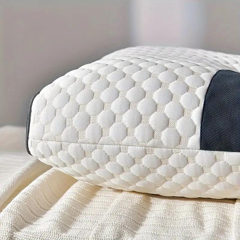 Buy 1 Get 1 Free: Soft Knitted Adjustable Neck Couple Pillows – Ergonomic Orthopedic Support with Removable Cover for Ultimate Comfort!