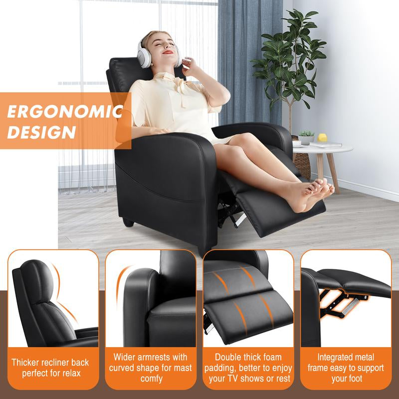 Sweetfurniture Adjustable Massage Recliner Chair - Modern Comfort for Living Rooms and Theaters!