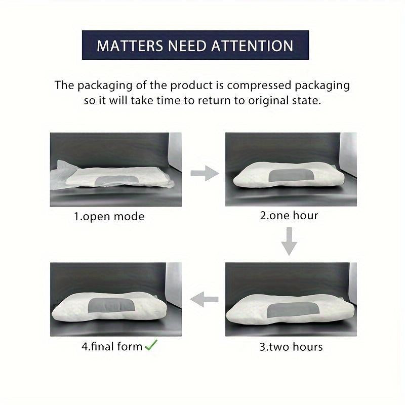 Buy 1 Get 1 Free: Soft Knitted Adjustable Neck Couple Pillows – Ergonomic Orthopedic Support with Removable Cover for Ultimate Comfort!