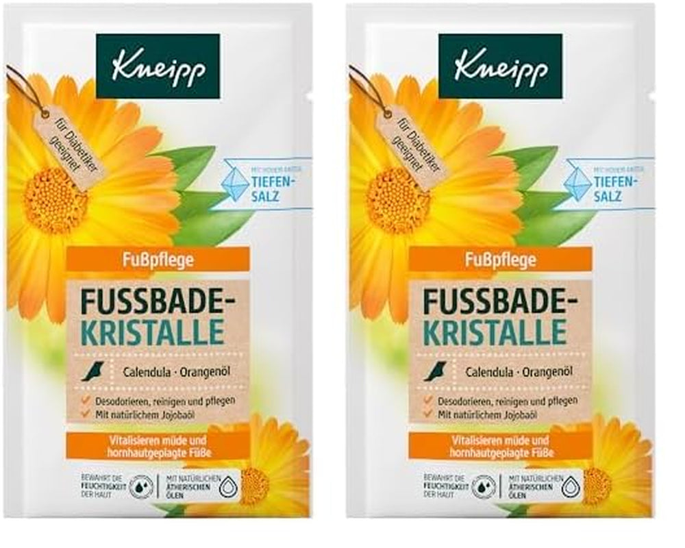 Kneipp Vitalisierendes Pflege-Fußbad - Revitalisierende Fußbadekristalle für Sensible Haut - 20% Urea - 600 g Wohlfühl-Packung