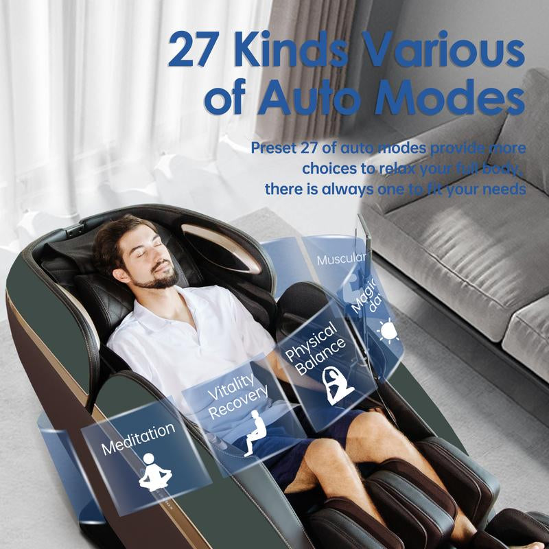 Elevate Your Comfort: Real Relax AI Massage Chair PS6500 - Zero Gravity Heated Massage Recliner with Bluetooth Audio for Ultimate Relaxation