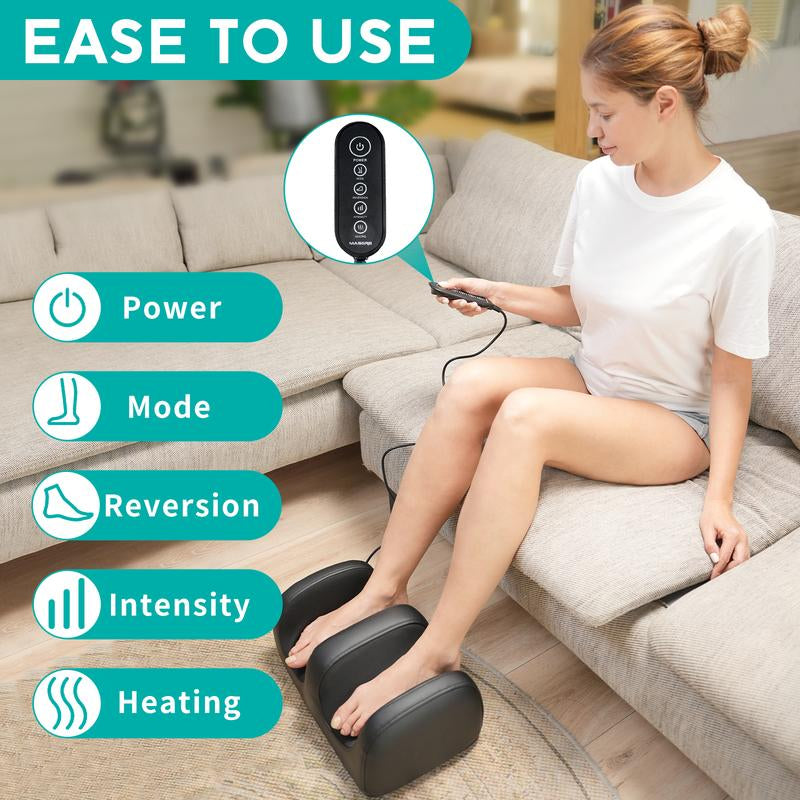 Ultimate Foot and Calf Massager with Heat - Deep Tissue Relief Machine, Perfect Gift for Mom & Dad!