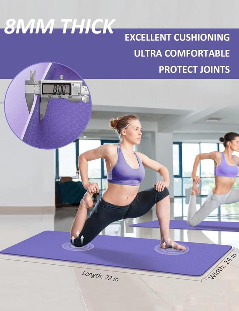 Ultimate Non-Slip Yoga Mat for Home Workouts - Eco-Friendly TPE for Pilates & Gym Exercises