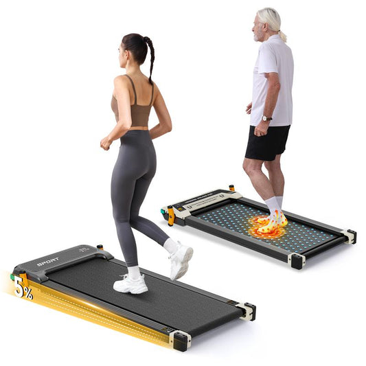 2-in-1 Walking Pad Treadmill with Massage & Incline - Perfect for Running or Relaxing!