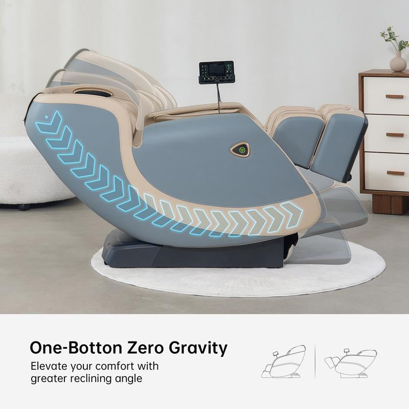 Experience Ultimate Relaxation with the Real Relax Full Body Zero Gravity Massage Chair - Airbag Heating & Bluetooth Enabled Comfort Recliner