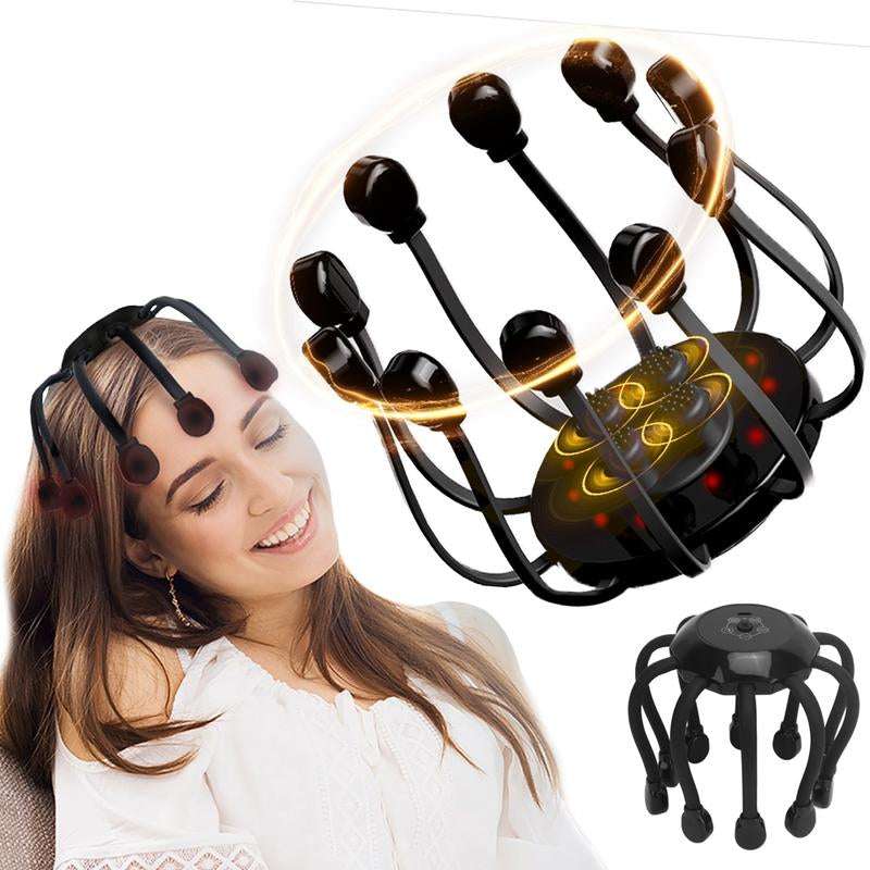 Revitalize Your Relaxation: Rechargeable Electric Head Massager with 5 Adjustable Modes – Perfect for Home & Office!