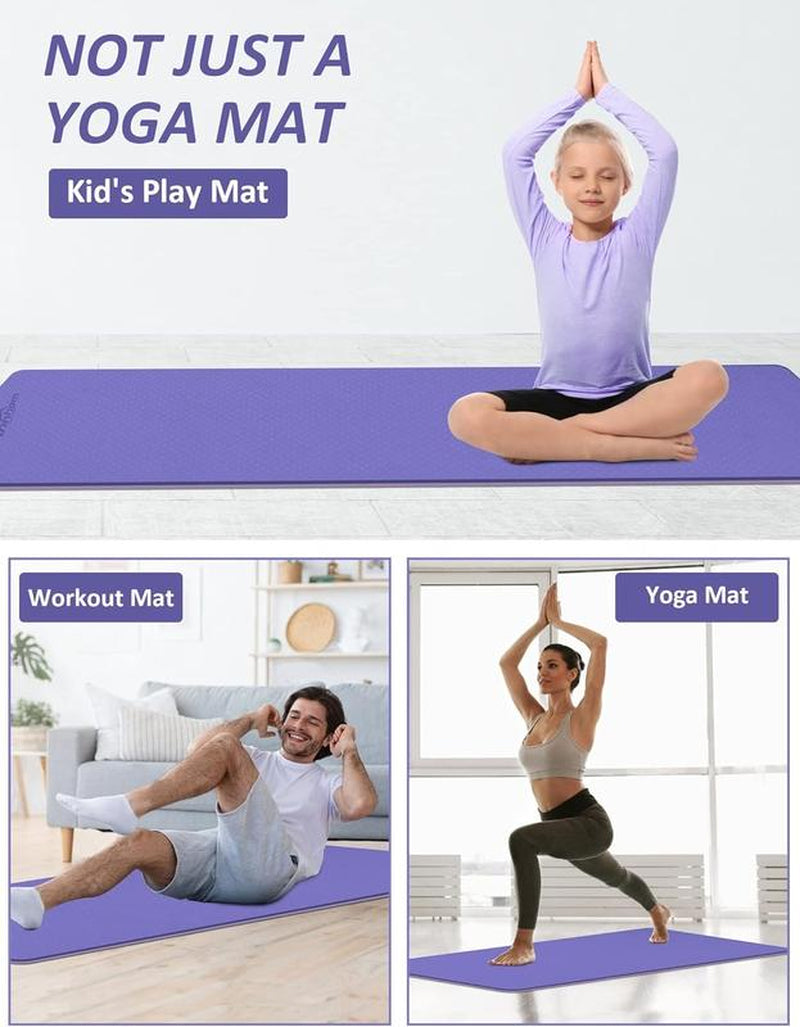 Ultimate Non-Slip Yoga Mat for Home Workouts - Eco-Friendly TPE for Pilates & Gym Exercises