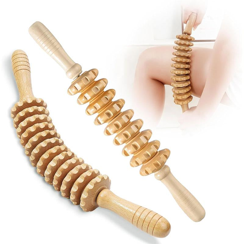 Unlock Ultimate Relaxation with our Wooden Manual Massage Tool Set for Daily Bliss – Perfect for Men & Women!