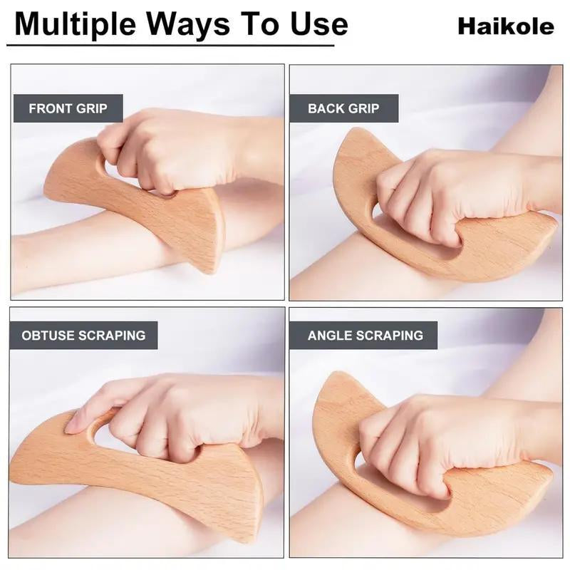 Unlock Ultimate Relaxation with our Wooden Manual Massage Tool Set for Daily Bliss – Perfect for Men & Women!