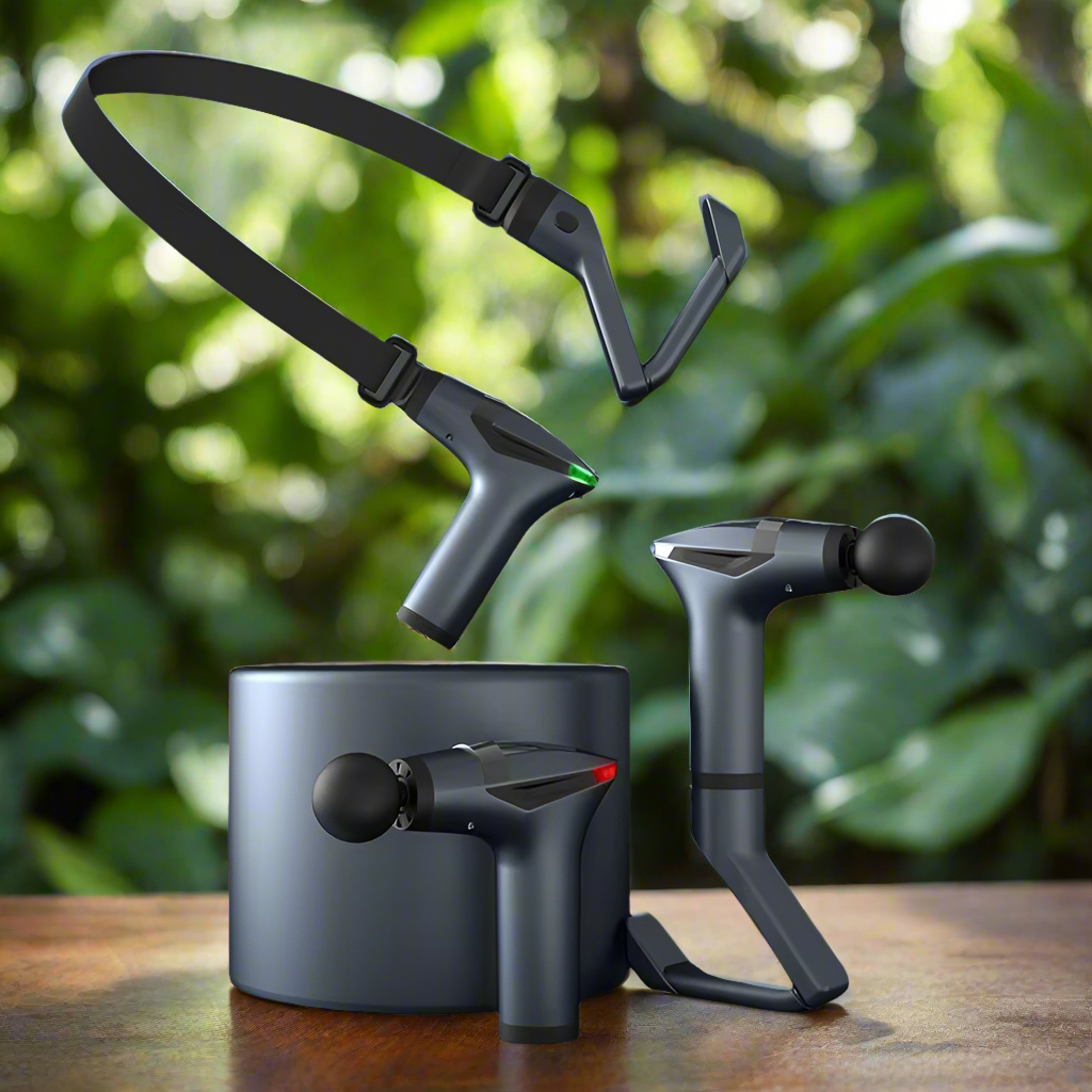 RelaxxZen Massage Gun – Tiefe Muskelentspannung mit langem Griff für Ganzkörper-Relief