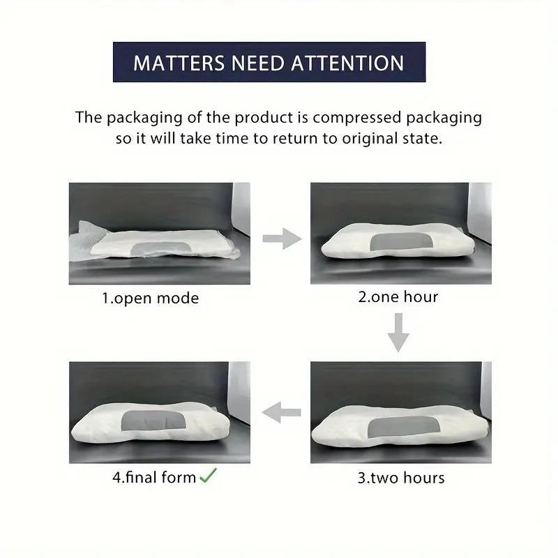 Buy 1 Get 1 Free: Soft Knitted Adjustable Neck Couple Pillows – Ergonomic Orthopedic Support with Removable Cover for Ultimate Comfort!