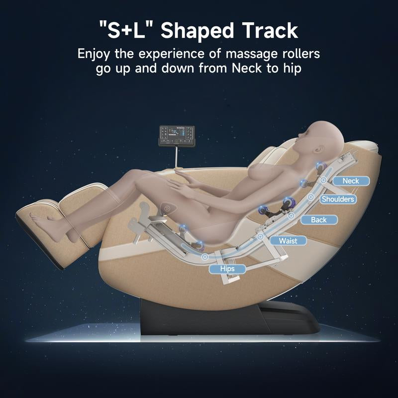 Real Relax Zero Gravity Massage Chair - Full Body Stretch with Heat & Bluetooth, PS5100 Comfort Recliner
