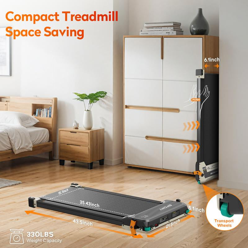 2-in-1 Walking Pad Treadmill with Massage & Incline - Perfect for Running or Relaxing!