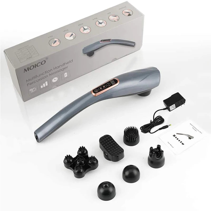 Ultimate Cordless Handheld Back Massager with Electric Heat - Deep Tissue Relief for Full Body Pain