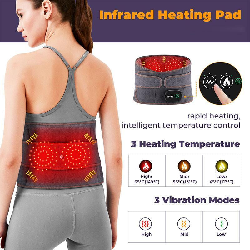 Relax & Rejuvenate: Wireless Heating and Massage Belt with Adjustable Settings for Ultimate Comfort