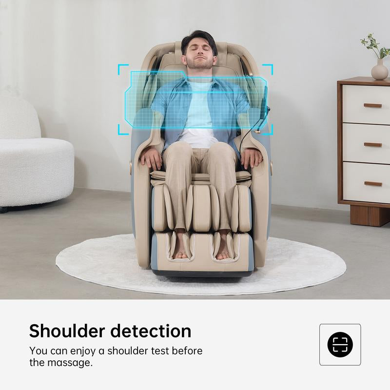 Experience Ultimate Relaxation with the Real Relax Full Body Zero Gravity Massage Chair - Airbag Heating & Bluetooth Enabled Comfort Recliner