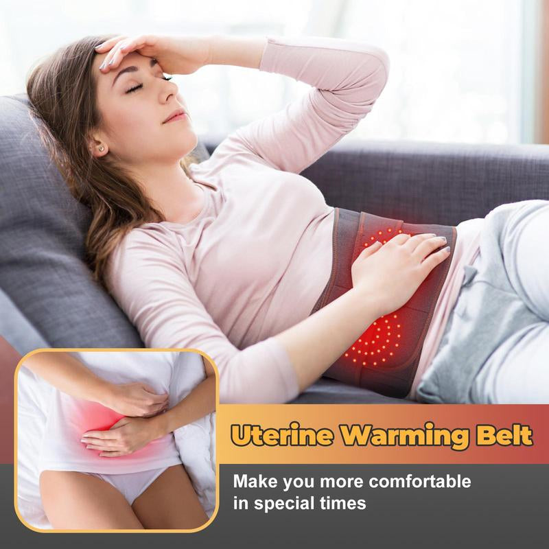 Relax & Rejuvenate: Wireless Heating and Massage Belt with Adjustable Settings for Ultimate Comfort